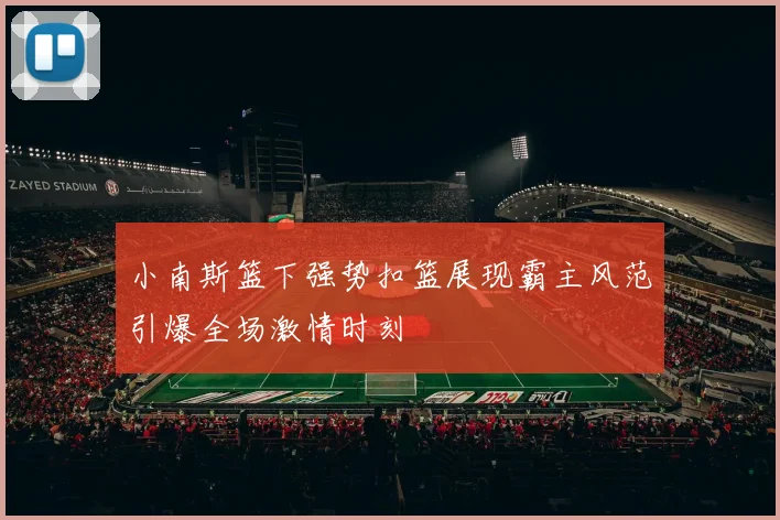 小南斯篮下强势扣篮展现霸主风范引爆全场激情时刻
